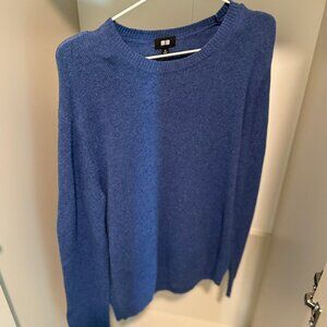 100% Wool Blue Uniqlo Sweater- Mens Medium